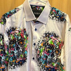 Maceoo Fibonacci Skull Multi Stretch Shirt